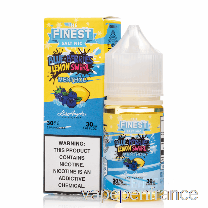 Menthol Tourbillon De Citron Aux Bleuets - La Meilleure édition De Bonbons Sel Nic - 30 Ml 30 Mg Stylo Vape